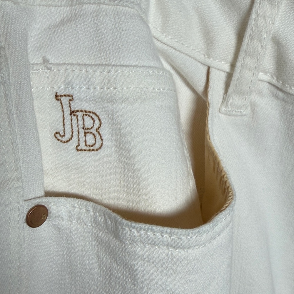 NWT Judy Blue High Waist Double Button‎ White Wide Leg Denim Jeans 14W - Picture 7 of 10